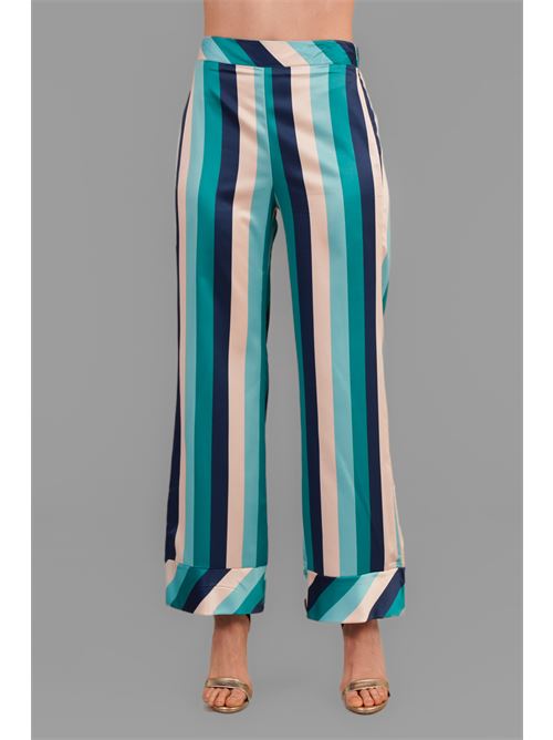 Pantalone in raso Manuela Riva | PT32/0880FANTASIA